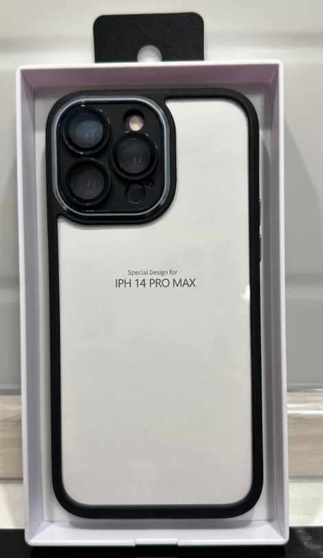 Прозрачный противоударный армированный чехол Kwi-ni original для iPhone 14 Pro max черный